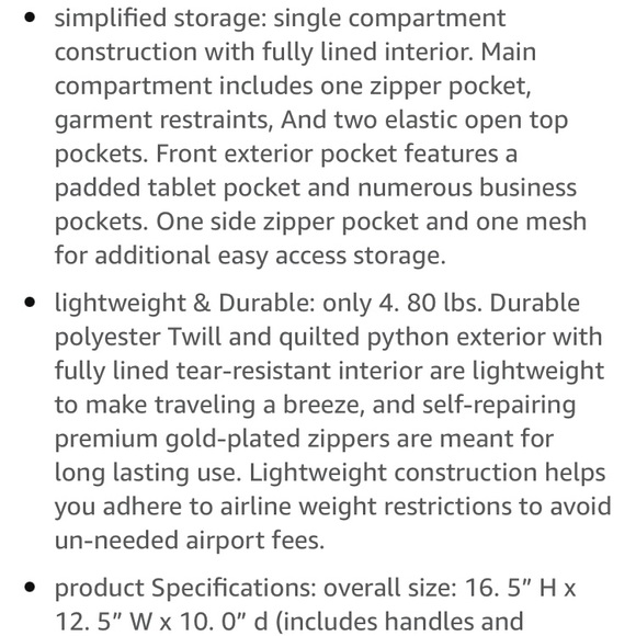 Like new Aimee kestenberg Florence 16” Twill 4-Wheel Underseat carry on - Picture 12 of 16